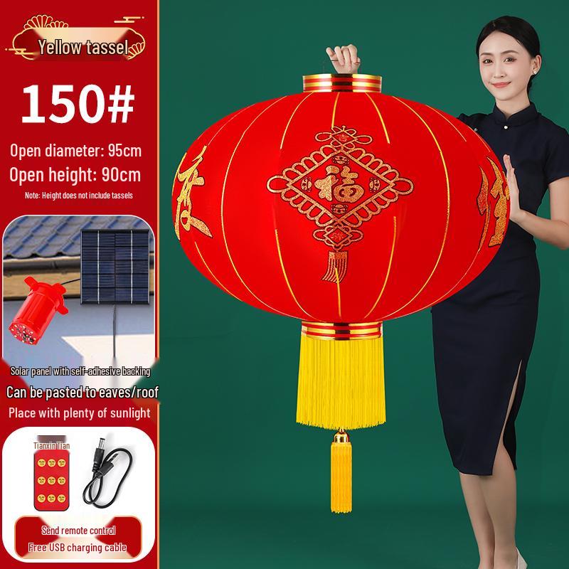 2026 New Style Red Lantern Pair for Main Entrance - Spring Festival Celebration Decor