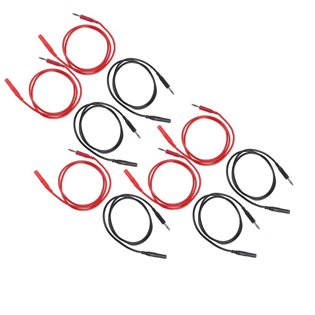 5Set Banana Plug Test Electrical Tests Wire for Auto Parts 30VAC‑60VDC Maximum 19A 4mm