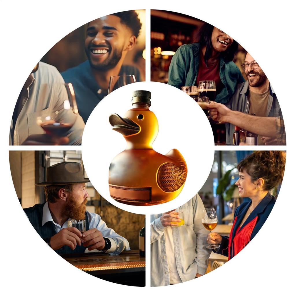 Enten Karaffe Statue Weinflasche Enten Statue Karaffe Dekoration für Männer Frauen Whiskey Liebhaber Familien Schrank Display Lagerung