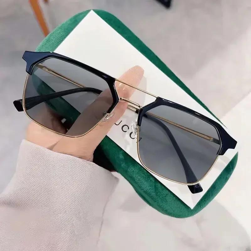 Luxury Outdoor Photochromic Nearsighted Sunglasses Unisex Fashion Color Changing Finished Myopia Eyewear Prescription Eyeglasses