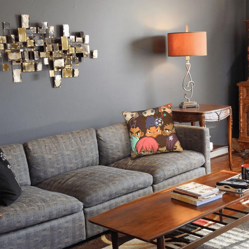 Printing Inazuma Eleven Anime Game Pillowcase Polyester Cushion Cover Gift RPG Cartoon Throw Pillow Case Cover Home Square