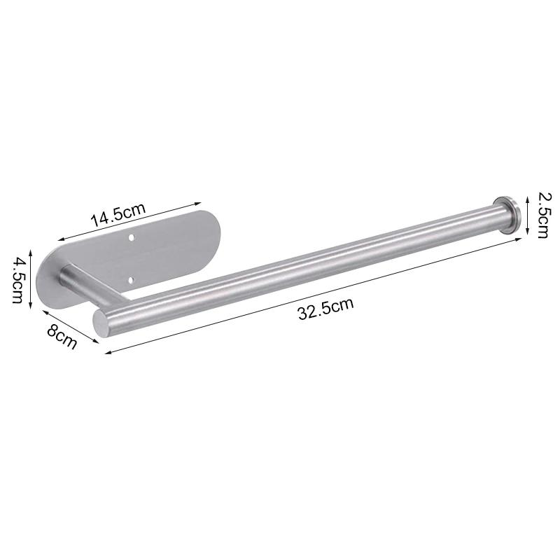 Adhesive Paper Towel Holder Toilet Roll Paper Holder Bathroom Punch-Free Roll Paper Holder Stainless Steel Black Gold Roll Rack
