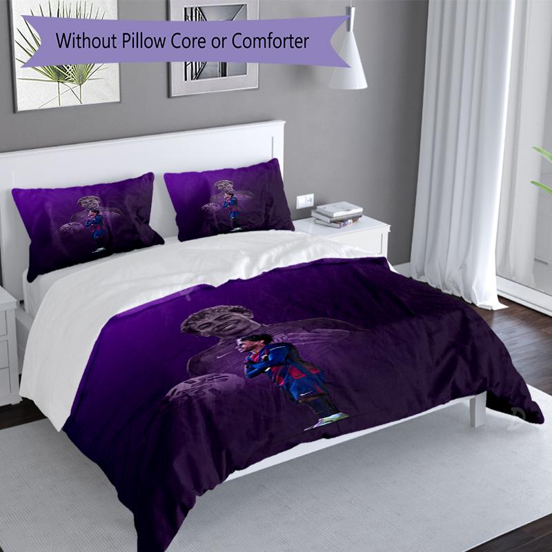 Lamine Yamal Barcelona Jubiläums Bettwäsche Set, Weiche Bettwäsche für Schlafzimmer Heimdekoration, Perfektes Geschenk für Fußballfans, Atmungsaktiver Bettbezug mit P