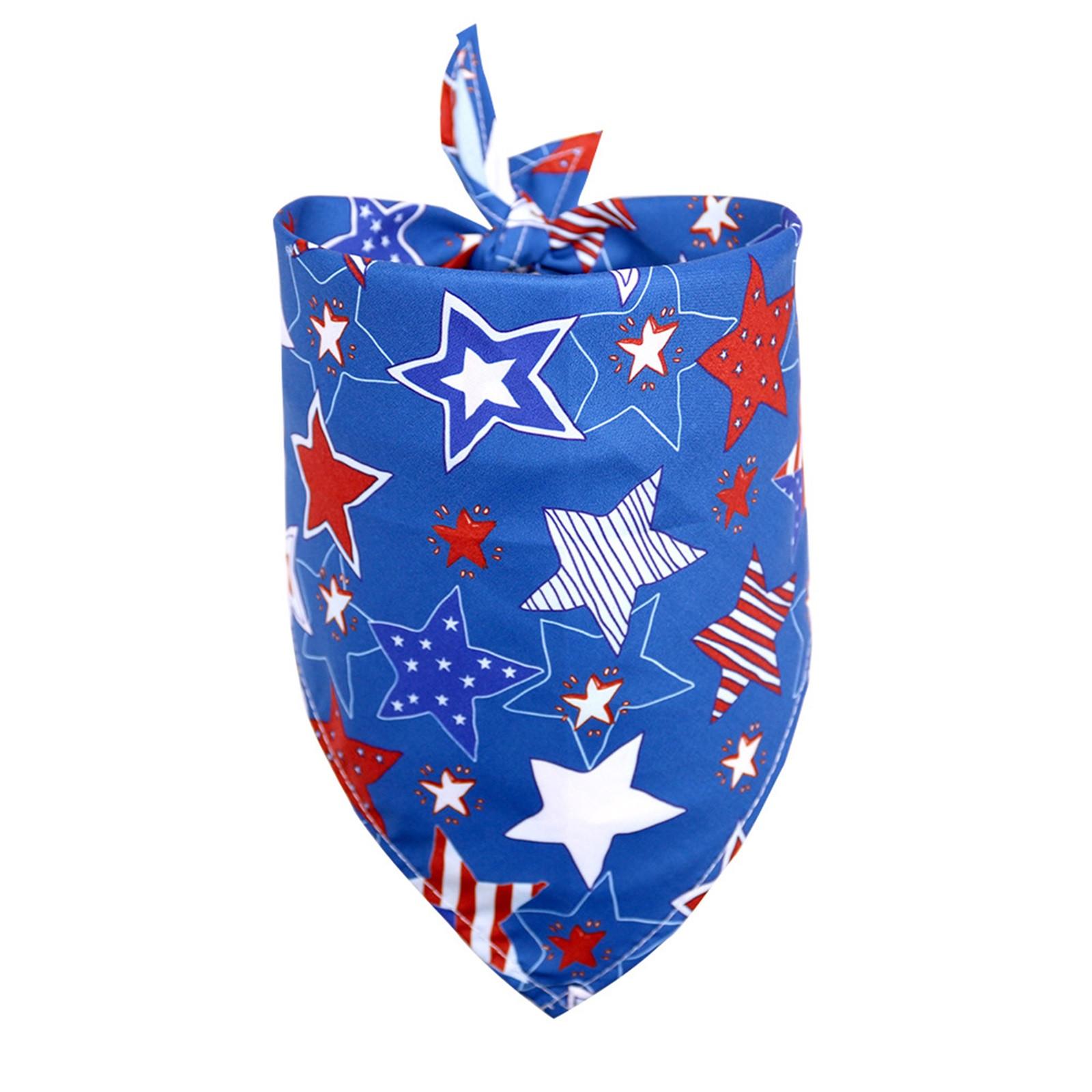 Independence Day Dog Bandana Adjustable Holiday Party Birthday Pet Independence Day Bandana Scarf One Size