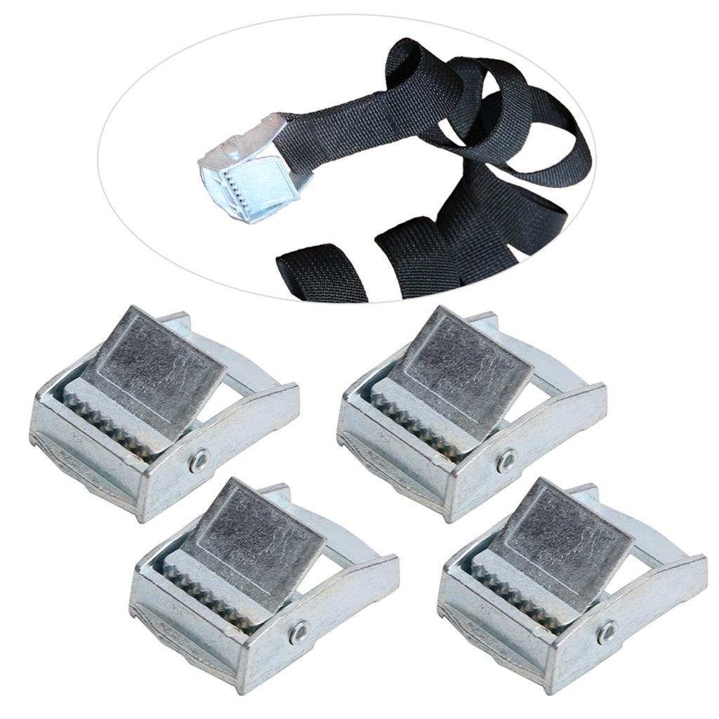 4Pcs Zinc Alloy Buckle for Heavy Duty Tiedown Cargoes Strap Fixed Tensioner Ratchet Buckle(25mm )
