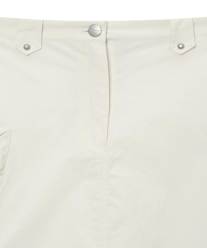 Syupeodeulai Women'S Nylon Pocket Skirt Off-White Sdflkcq42Owh