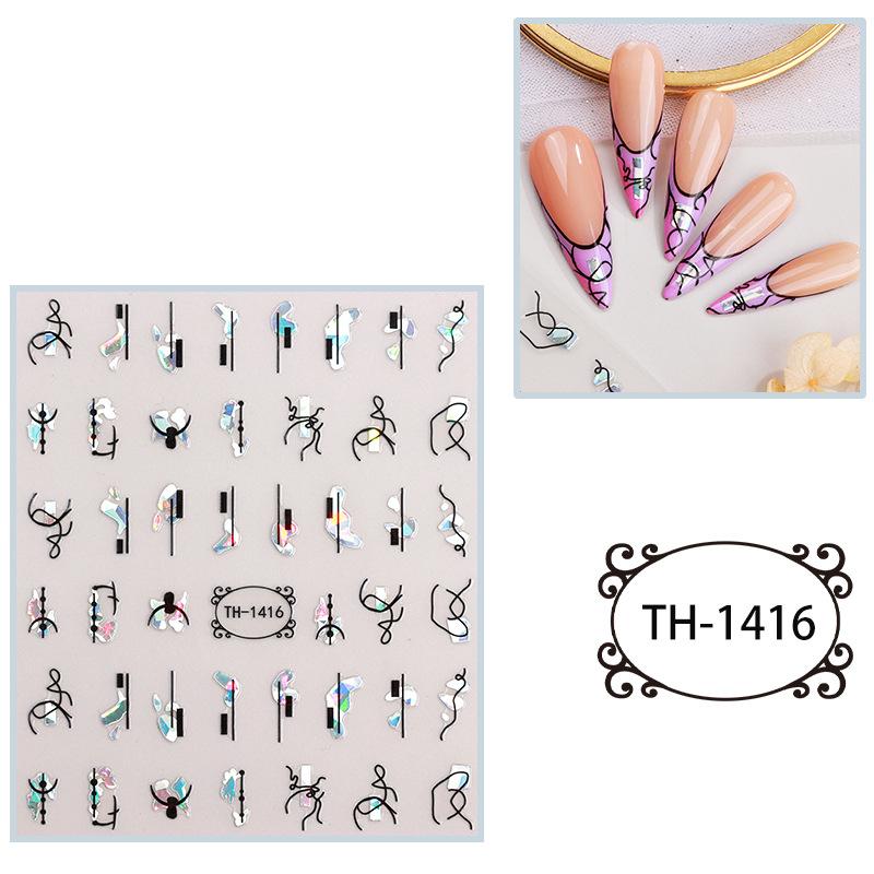 New Year Nail Art Stickers Bronzing Year of the Dragon Chinese Style Mahjong Cartoon Nail Stickers Decoration