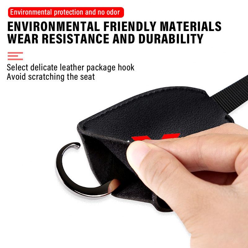 Leather Car Seat Back Hooks Portable Hanging Bag Rack For Mitsubishi ASX Lancer L200 Pajero Sport Attrage Mirage Eclipse