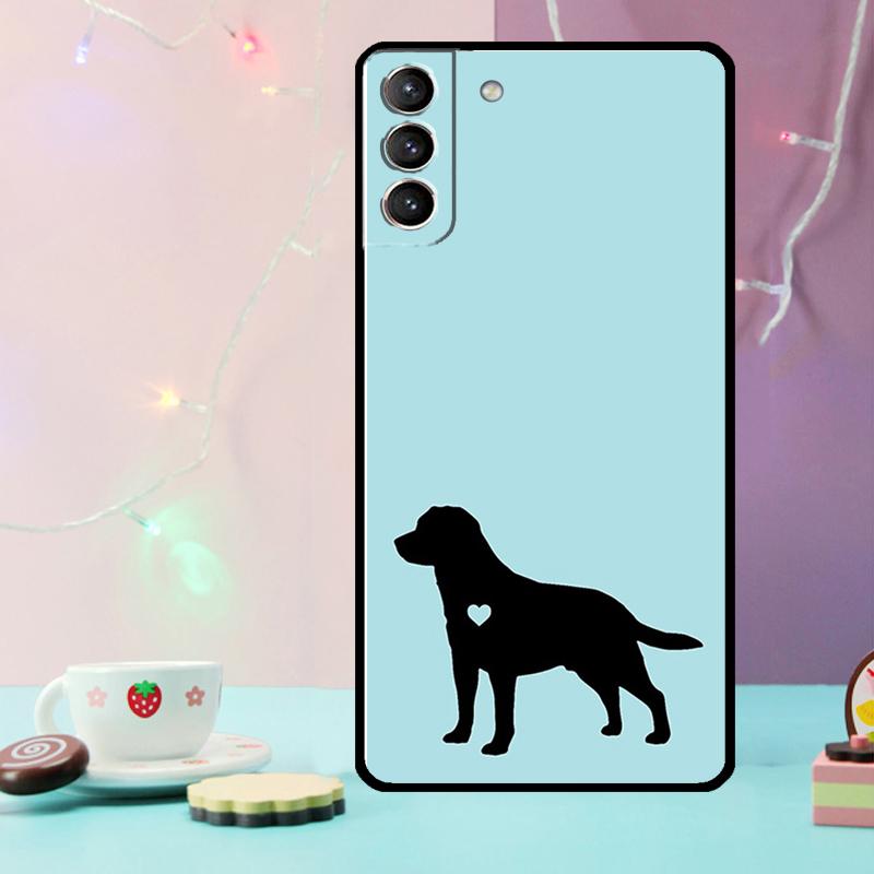 Black Labrador Dog Phone Case For Samsung Galaxy S24 Ultra S20 S21 S22 S23 S25 Ultra S9 S10 Plus S24 FE Cover