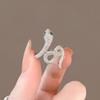 Super Blitz Zirkon Schlangen offener Ring Nische Kreative Ohrringe Mode Kalter Stil Personalisierte Ohrringe Damen
