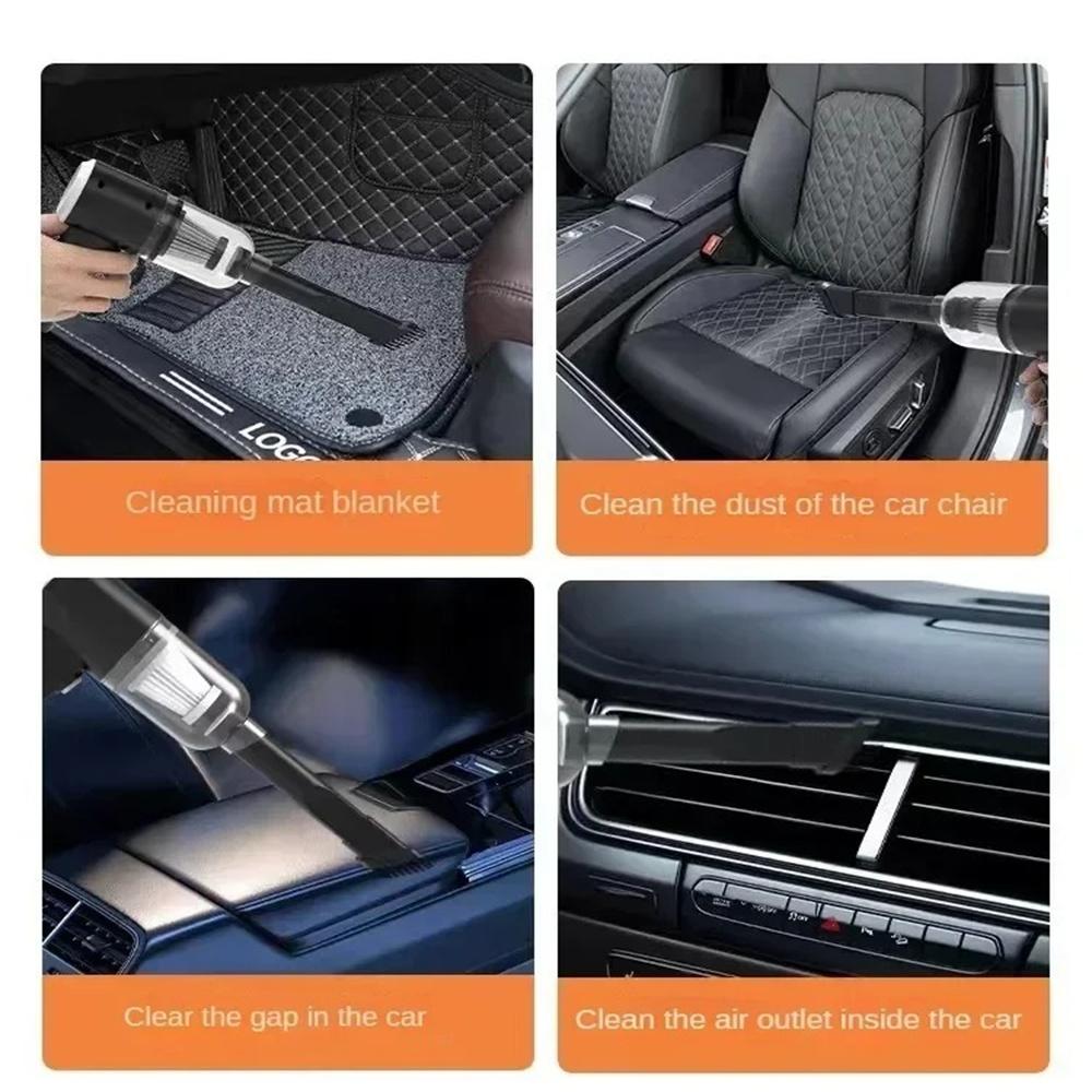Car Vacuum Cleaner Portable Small Vacuum Cleaner For Multi Purpose Vehicle Small Household Pump Handheld Car Vacuum Cleaner 3In1
