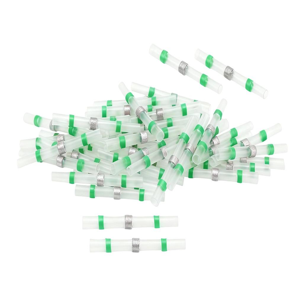 50 Pcs SST Solder Seal Wire Connector Transparent Waterproof Heat Shrink Butt Connectors Insulation HotMelt