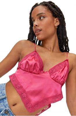Nasty Gal Women's Satin Top Fuchsia 32 32 3_