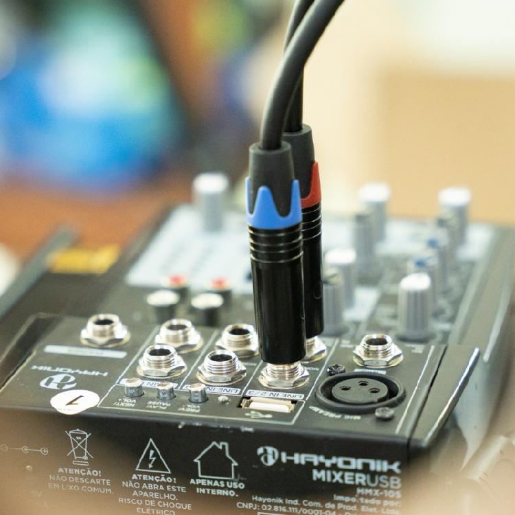 3-Pin XLR Female to Dual 6.35mm 1/4'' TS Mono Microphone Patch Cable for Speaker