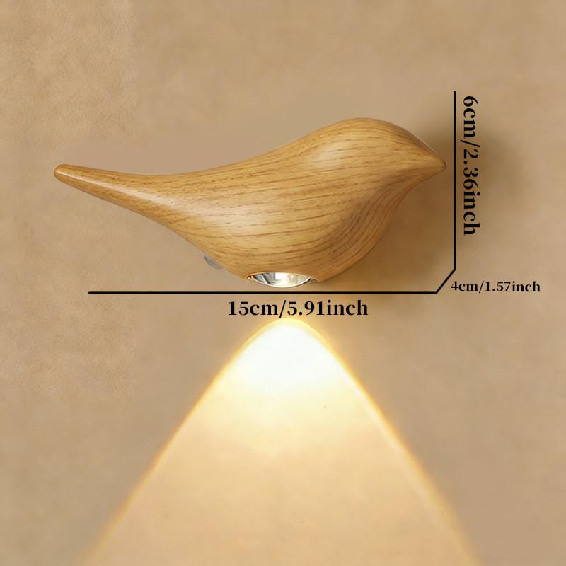 Small Bird Wall Light With Rechargeable Led Sensor For Kids Bedroom Decor