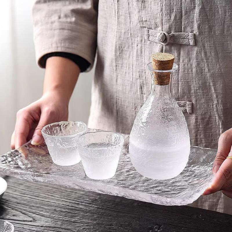 Japanisches Wolkennebelglas Sake-Set