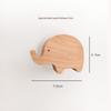 Creative Beech Wood Adhesive Hooks – Funny Animal Design Coat & Hat Hooks for Behind-the-Door Use