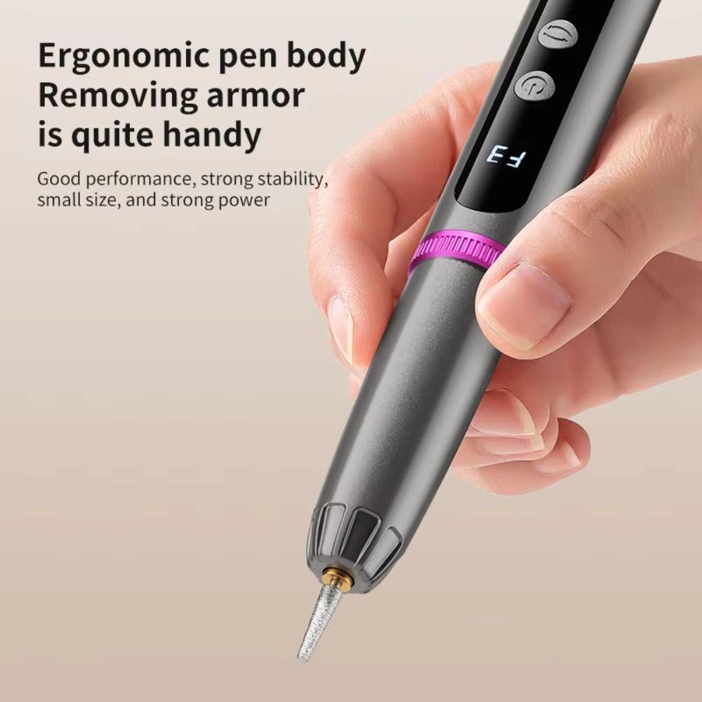 Low Noise Nail Drill Machine Pen-Style Nail Polisher Safe Electric Nail Drill  Home Use
