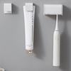 Punch-Free Wall-Mounted Toothbrush Holder Toothpaste Holder Toothpaste Storage Rack Bath Organizer Bathroom Accessories