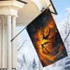 2D Flach - 2D Flach - 1 Stück 2D Flach, Dekorative Fahne, Drache und Perle im Feuerssturm-Muster Hängende Flagge, Magischer Fantasy-Stil Künstlerischer Hintergrund Ban
