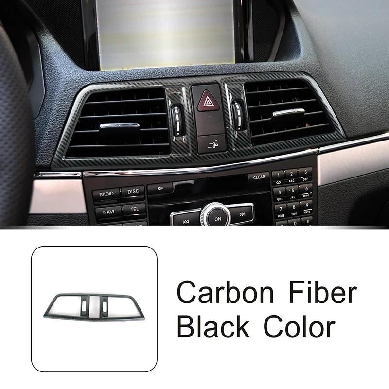 Car For Mercedes Benz E Class Coupe W207 C207 2009-2013 Console Air Condition Outlet Frame Decoration Sticker Carbon Fiber Color