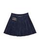 Love Is True Vl Suede Pleats Skirt(Navy)