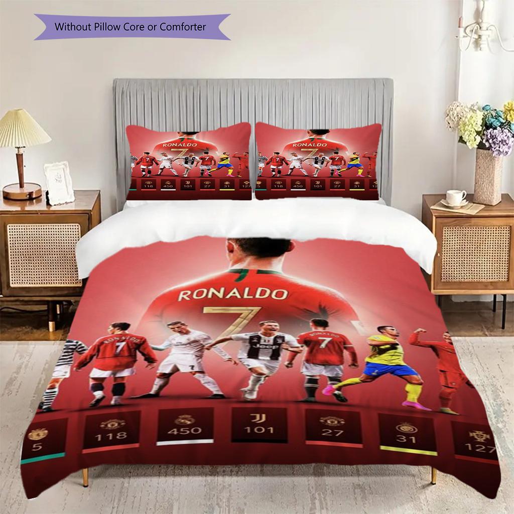Biancheria da letto Legacy di Ronaldo (1 * copripiumino + 2 * federa, senza nucleo) Set biancheria da letto piatto 2D Copripiumino e federa Morbido e confortevole