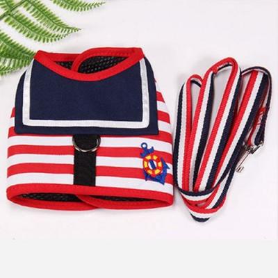 Namas Pet Marine Look Dog Harness Leash Set, Red