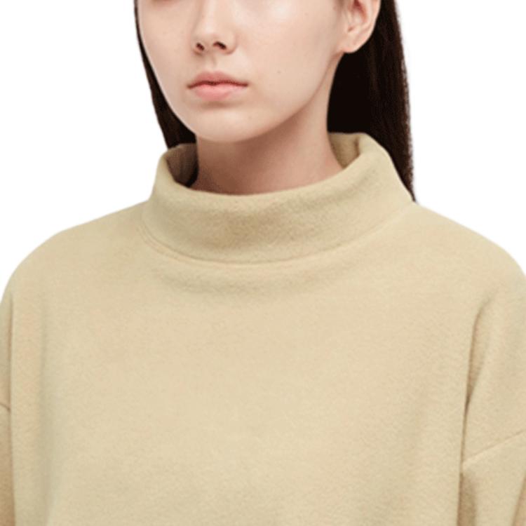 Uniqlo X White Mountaineering Loose Fleece Mock Neck Pullover Sweatshirt Women sweatshirt Off-White 443226-31