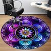 1PC Mandala Design Office Round Rug, Non slip, Soft and Durable Office Rug for Interior Decoration, Perfect for Office