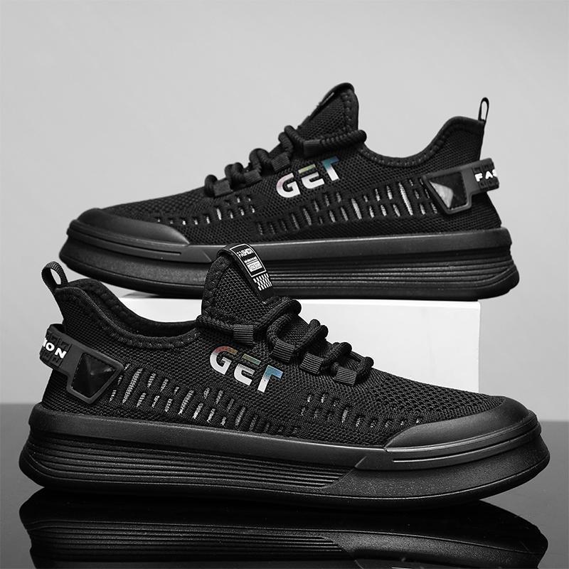 Sommer neue atmungsaktive Flyknit trendige Schuhe hohle Sport Laufschuhe Herrenmode Freizeitschuhe Sommer bequeme Einzelschuhe