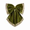 Green Christmas Bowknot Hanging Decoration Sequin Velvet Long Hanging Ribbon Sequin Bowknot Ornament Photo Props Multi-size