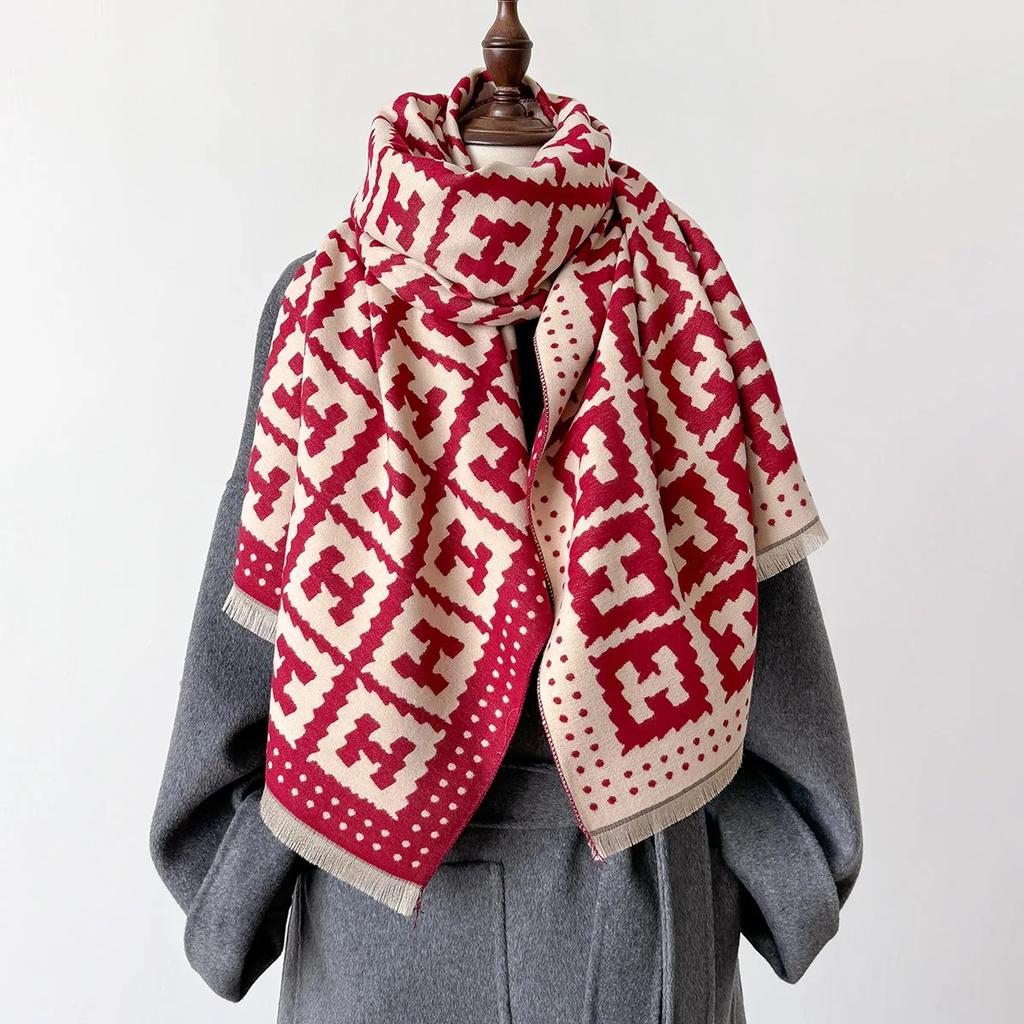 New Luxury Brand Winter Cashmere Scarf Women 65x185cm Female Warm Pashmina Shawls Wrap Scarves Blanket Thick Ladies Bufanda