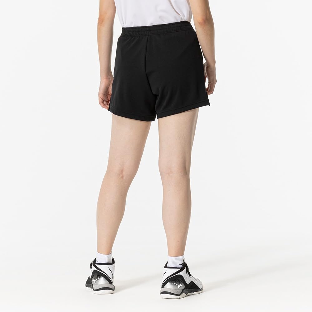 Volleyball Wear Game Knit Inseam 11cm Sweat Quick L [Mizuno] Pants, Material, (L Size), Absorbent, Drying, V2MBB202, Women's, Black,