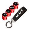 OYQZ3 Car Tire Wheel Valve Caps Cover Suede Car Key Chain Ring Keychain For KIA EV6 Stinger RIO Sorento Picanto Ceed Borrego Syros K4