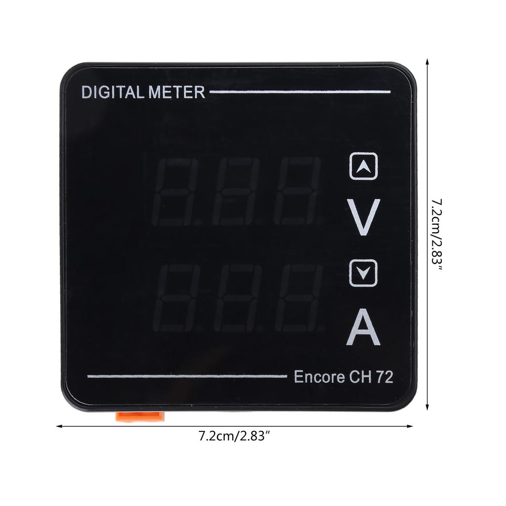 Digital Voltage Current Meter Panel Voltmeter Ammeter LED Display AC50-500V 1-140A Embedded Installation Compact-size