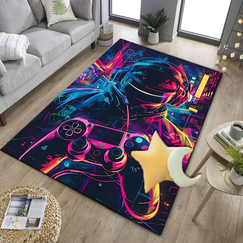 Cyberpunk Gaming Hero Office Rug Chair Mat, Entryway Carpet, Suitable for Front Door, Bedroom, Living Room, Desk, Holiday Gift