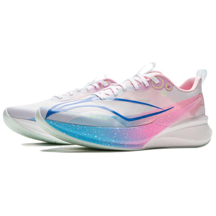 New LiNing Red Hare 8PRO Anti Slip Wear Resistant Low Top Racing Running Shoes Men's White Blue Pink ARPV003-31