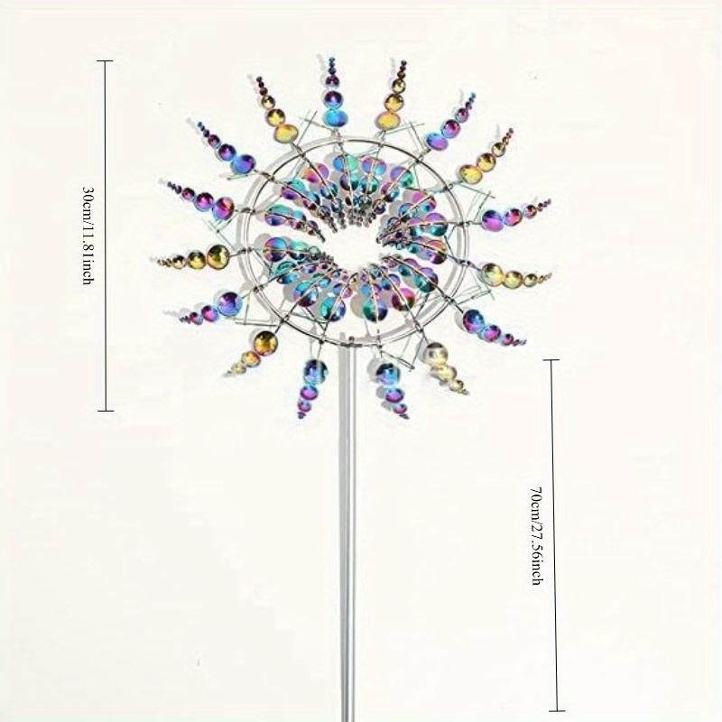 1 Stück Eisen Kreative Gartenwindmühle Dekoration Erdspieß für Außenhof Garten Terrasse Dekoration