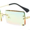 Rimless Sunglasses Comfortable Frameless Eyewear for Vacation Party Summer Beach
