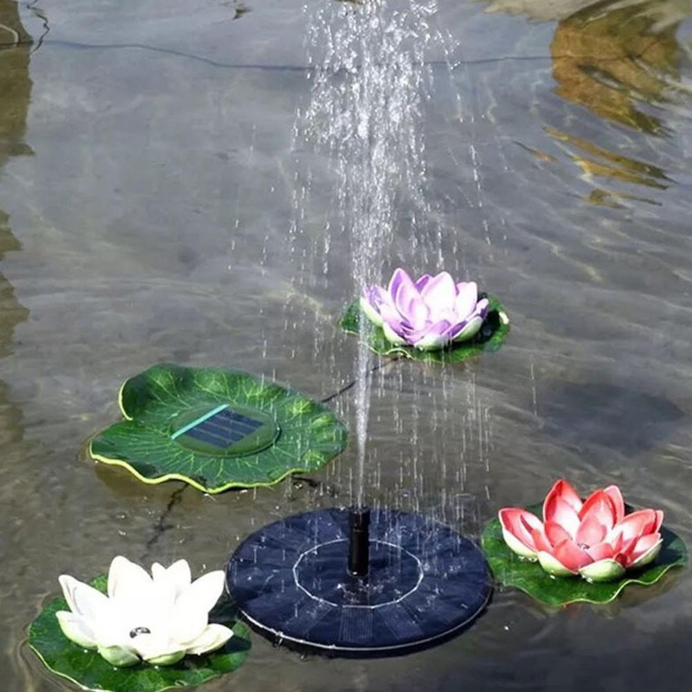 Solar Fountain Pump Floating Solar Panel Bird Baths Water Fountain with 6 Nozzles For Garden Outdoor Water Pool Pond Decor