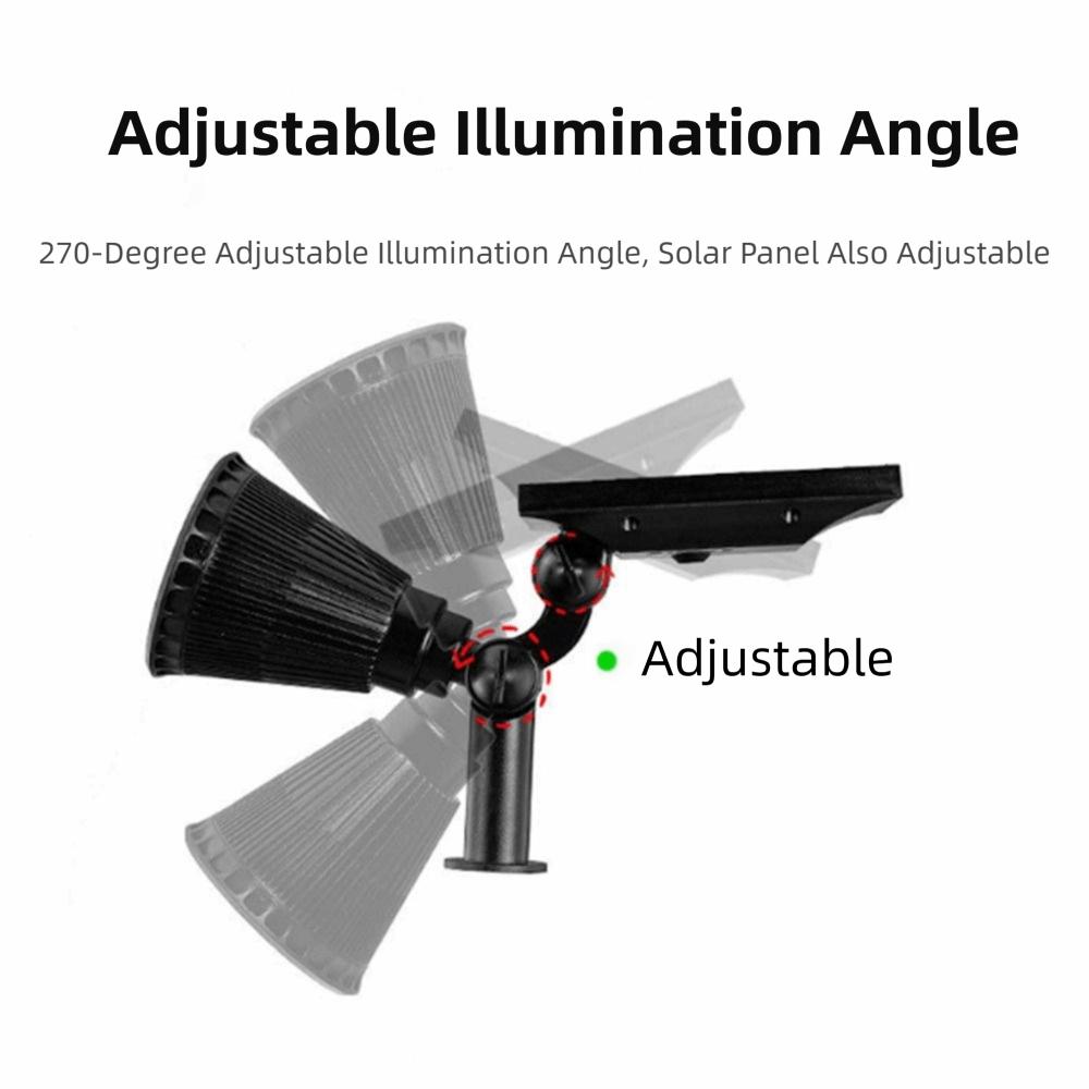 7 LED Garden Solar Spotlight Solar Powered Solar Landscape Light 7 LED Solar Lawn Lamp  Patio Decor