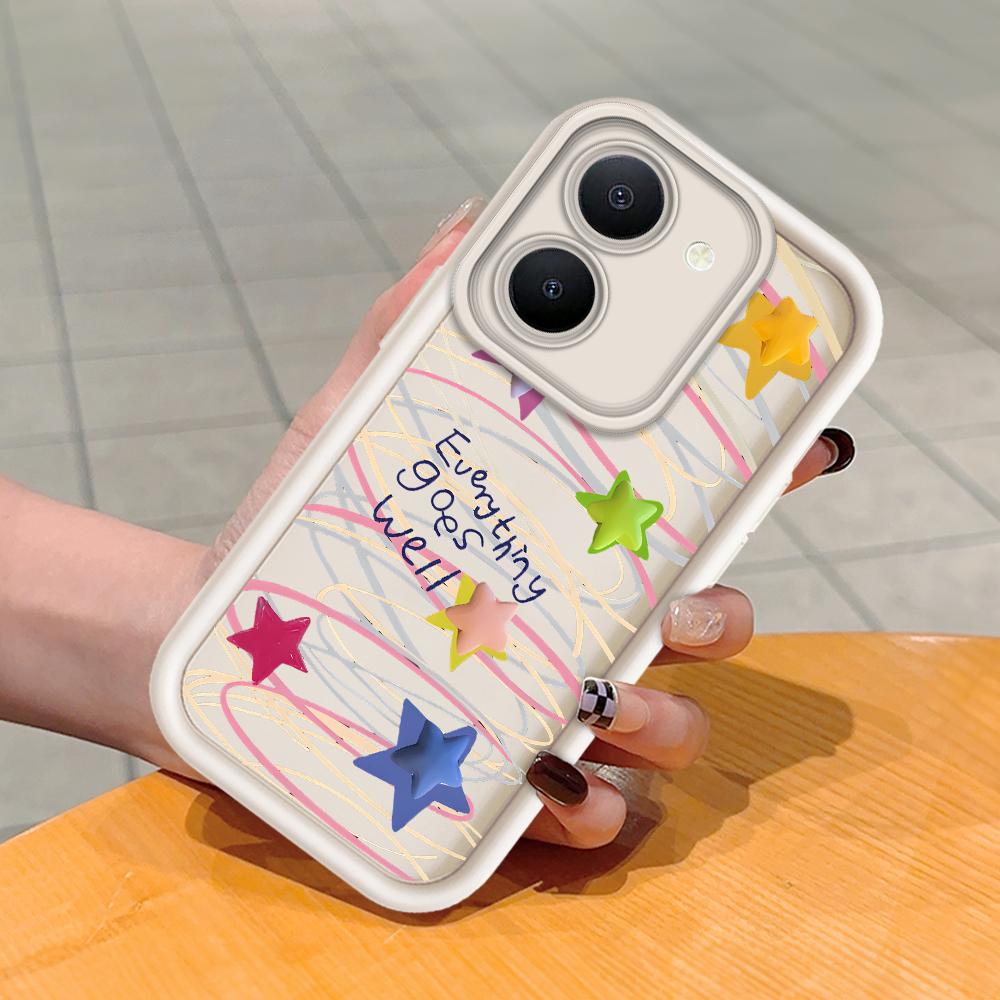 

Мягкий силиконовый квадратный чехол с рисунком лестницы для телефона, полное покрытие, противоударный защитный резиновый чехол для камеры для Vivo Vivo Y12A белый