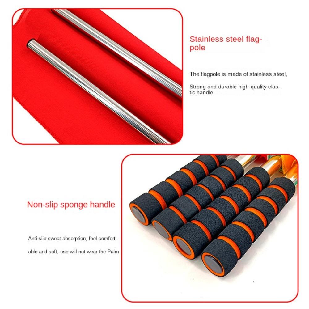 Professional Referee Flag Multi-color with Sponges Handle Linesman Flags Waterproof Signal Flags Volleyballs Football Supplies