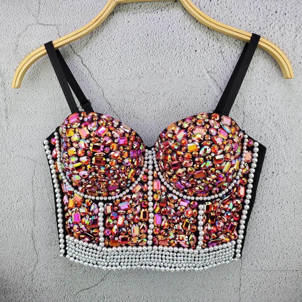 Sleeveless Ultra-short Vest Solid-color Waistcoat Sexy Inner or Outer Wear Celebrity-style Top Trendy Layering Piece Sexy Look Chic Waistcoat