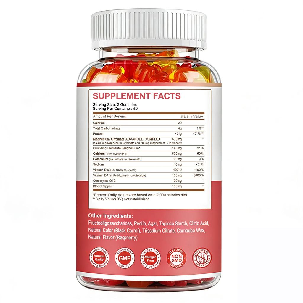 MAGNESIUM GLYCINÁTOVÉ GUMOVÉ MEDVÍDKY - 400 mg na porci - Podporuje zdraví svalů, kloubů a kostí