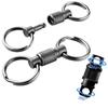 1Pcs Outdoor Edc Tool Double Head Quick Release Buckle Titanium Alloy Keychain Removable Portable Mountaineering Buckle