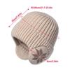Casual Soft Snowflake Knitted Hat Thickened Keep Warm Winter Plain Hats Windproof Ear Protection Hat Unisex