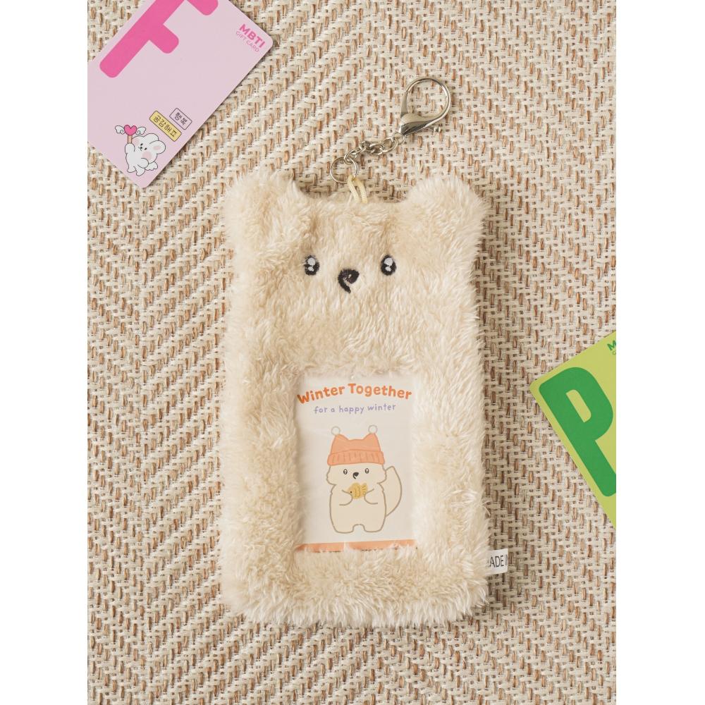 

Daiso Winter Together Animal Shape Card Holder Ivory