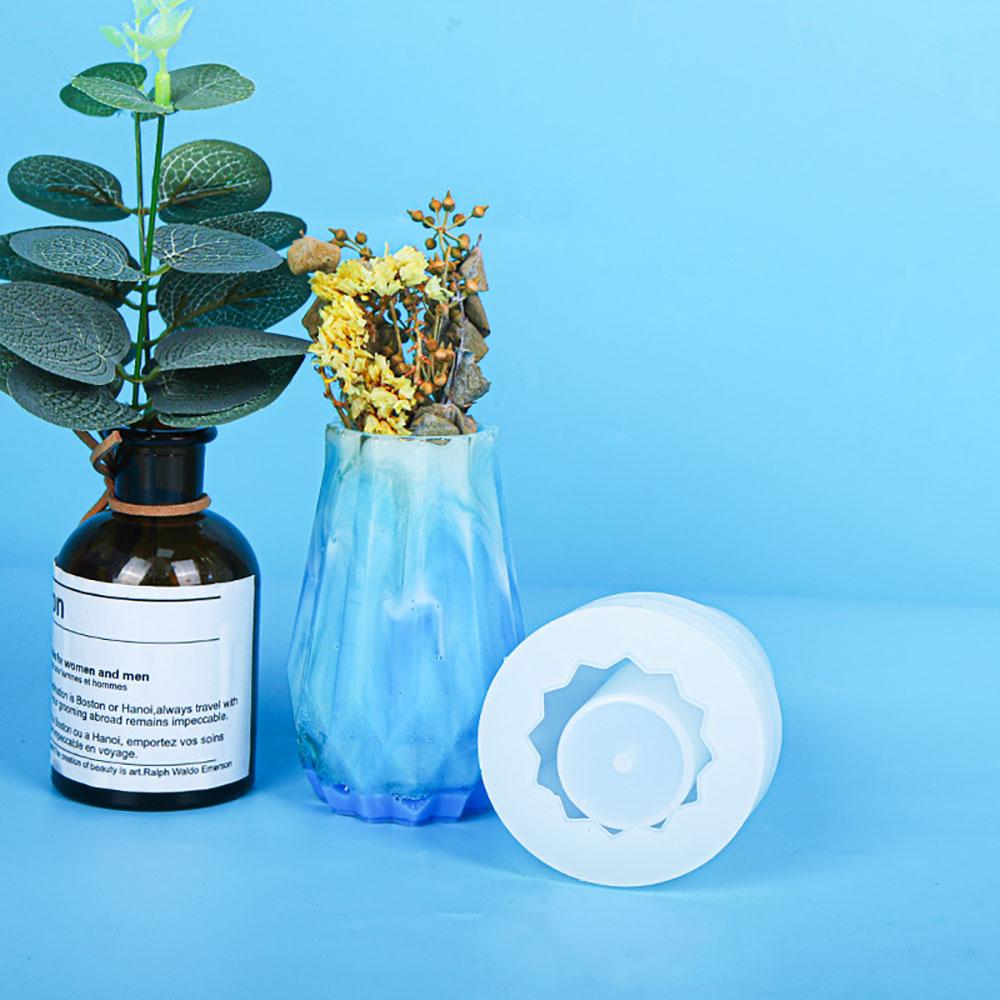 Silicone world Diy Plant Vase Silicone Mould for Making Plaster Flower Pot Resin Molds Pen Holder Gardening Home Decoration
